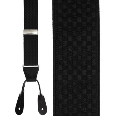 Black Checkerboard Suspenders
