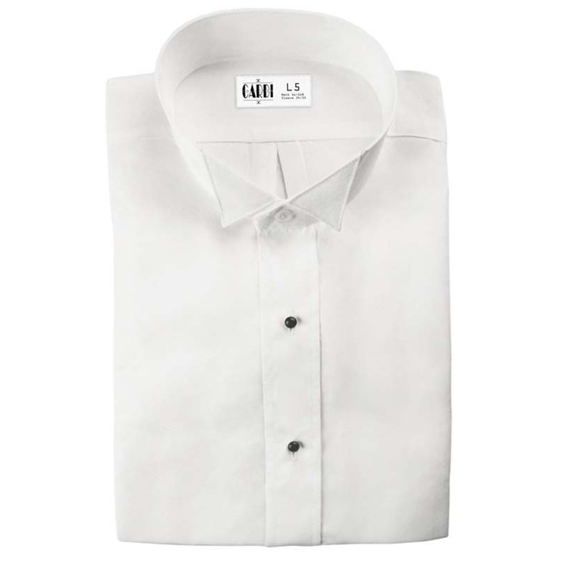 Microfiber Non Pleated Slim Fit Wing Collar Tuxedo Shirt
