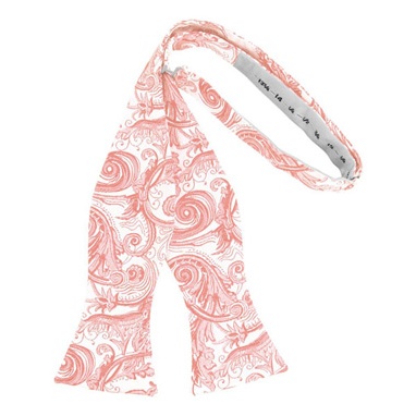 Coral Reef Tapestry Paisley Self Bow Bow Tie