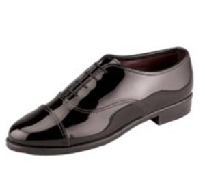 Black Classic Cap Toe Tuxedo Shoes