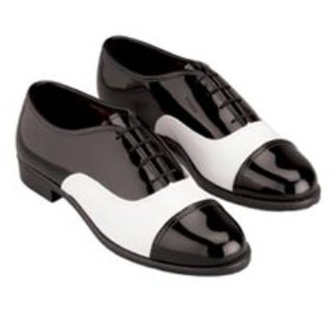 Black And White Spectator Tuxedo Shoes