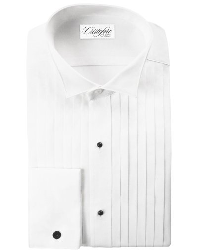 All Cotton Wing Collar Tuxedo Shirt With 1/2 Inch Pleats All Cotton Wing Collar Tuxedo Shirt With 1/2 Inch Pleats