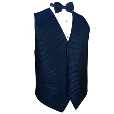 Navy Blue Venetian Tuxedo Vest