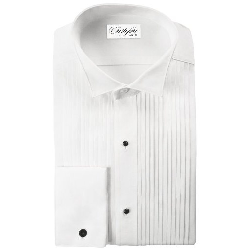 Wing Collar Tuxedo Shirt With 1/4 Inch Pleats Wing Collar Tuxedo Shirt With 1/4 Inch Pleats