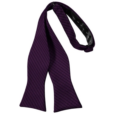 Raisin Purple Palermo Self Bow Tie