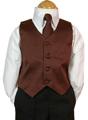 Chocolate Boys Vest & Tie Set