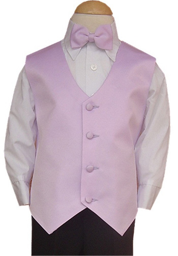 Lavender Boys Vest & Tie Set