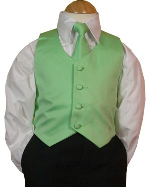 Lime Boys Vest & Tie Set