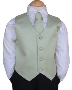 Sage Boys Vest & Tie Set