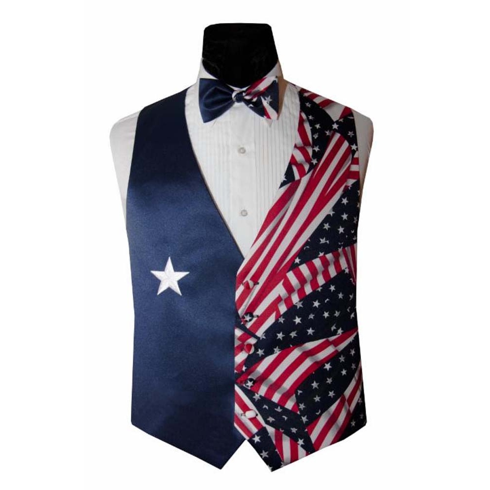 Navy Star American Flag Vest
