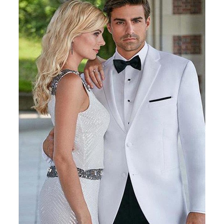 White Slim Fit Two Button Dinner Jacket