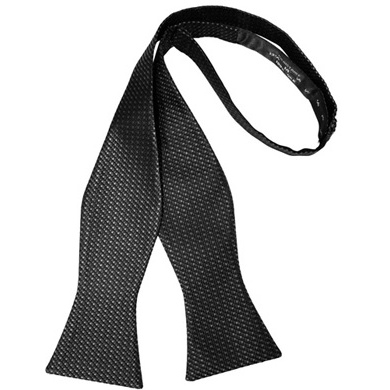 Asphalt Silk Weave Self Bow Tie
