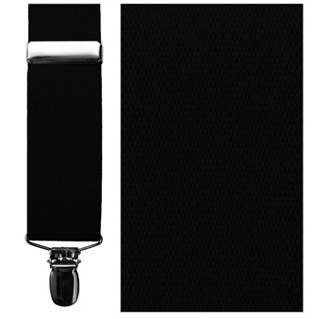 Black Elastic Clip Suspenders