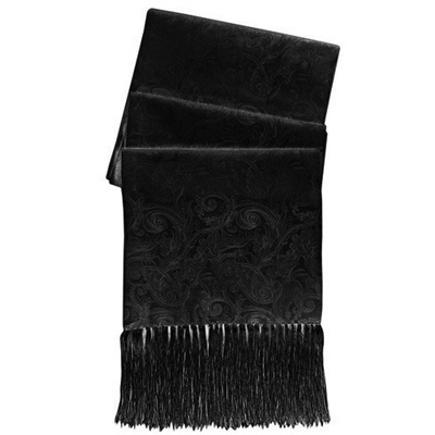 Black Tapestry All Silk Tuxedo Scarf