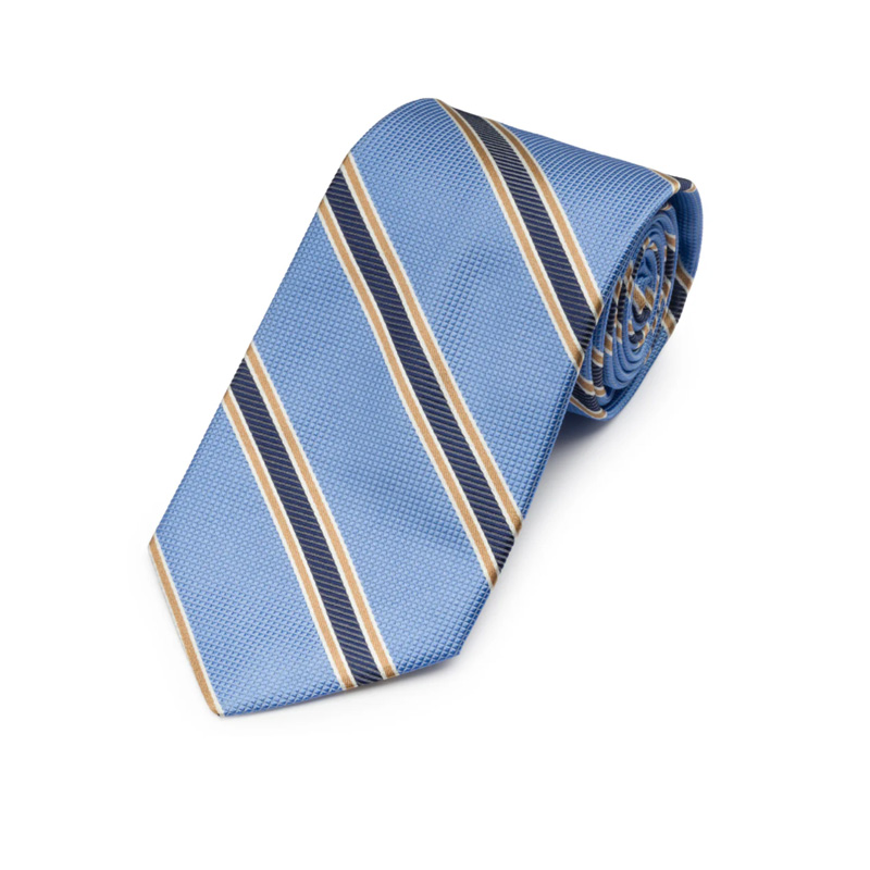 Gitman Blue University Stripe Silk Tie