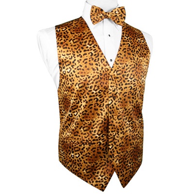 Jaguar Animal Print Novelty Tuxedo Vest