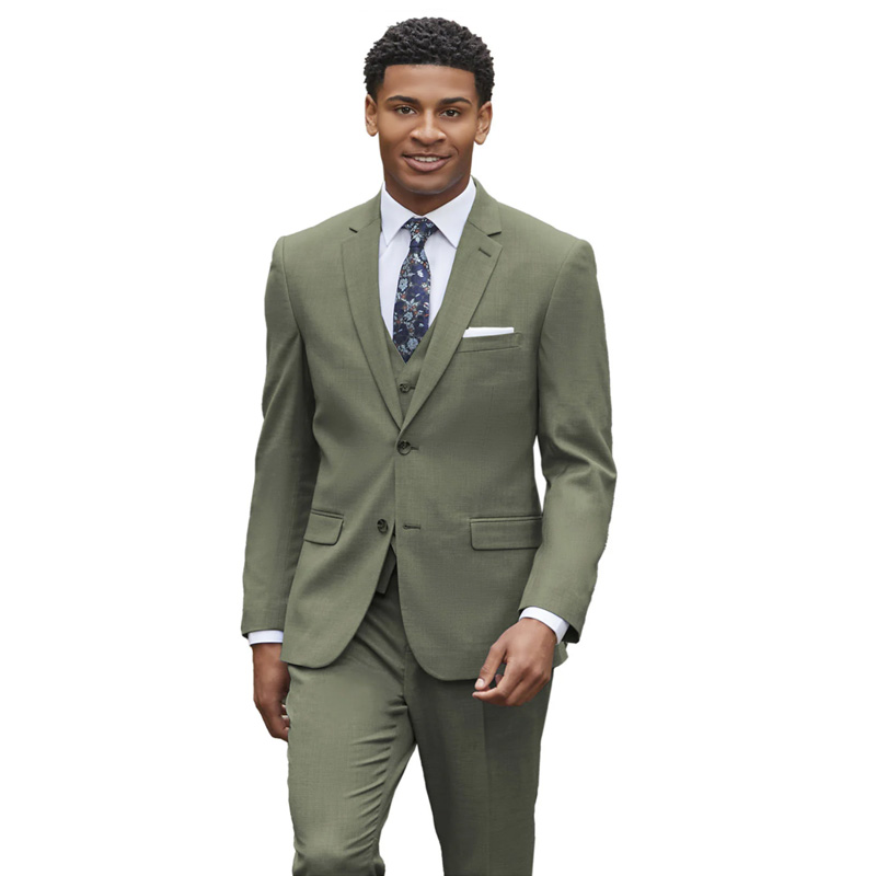 Men's Celadon Green Sharkskin Suit