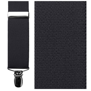 Charcoal Elastic Clip Suspenders
