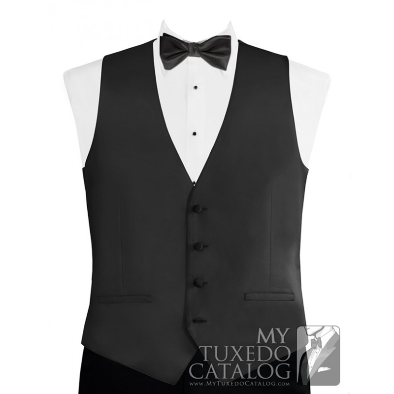 Charcoal Modern Solid Tuxedo Vest