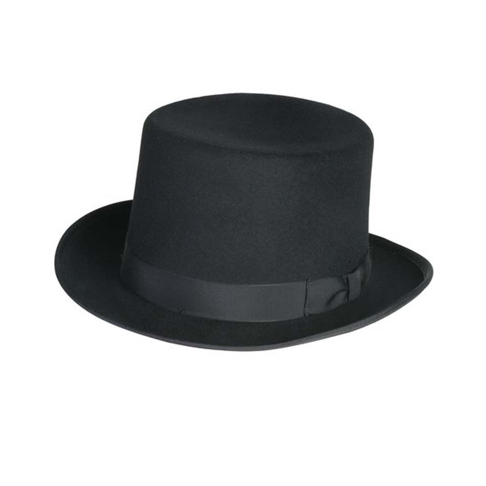 Black Felt Mardi Gras Top Hat