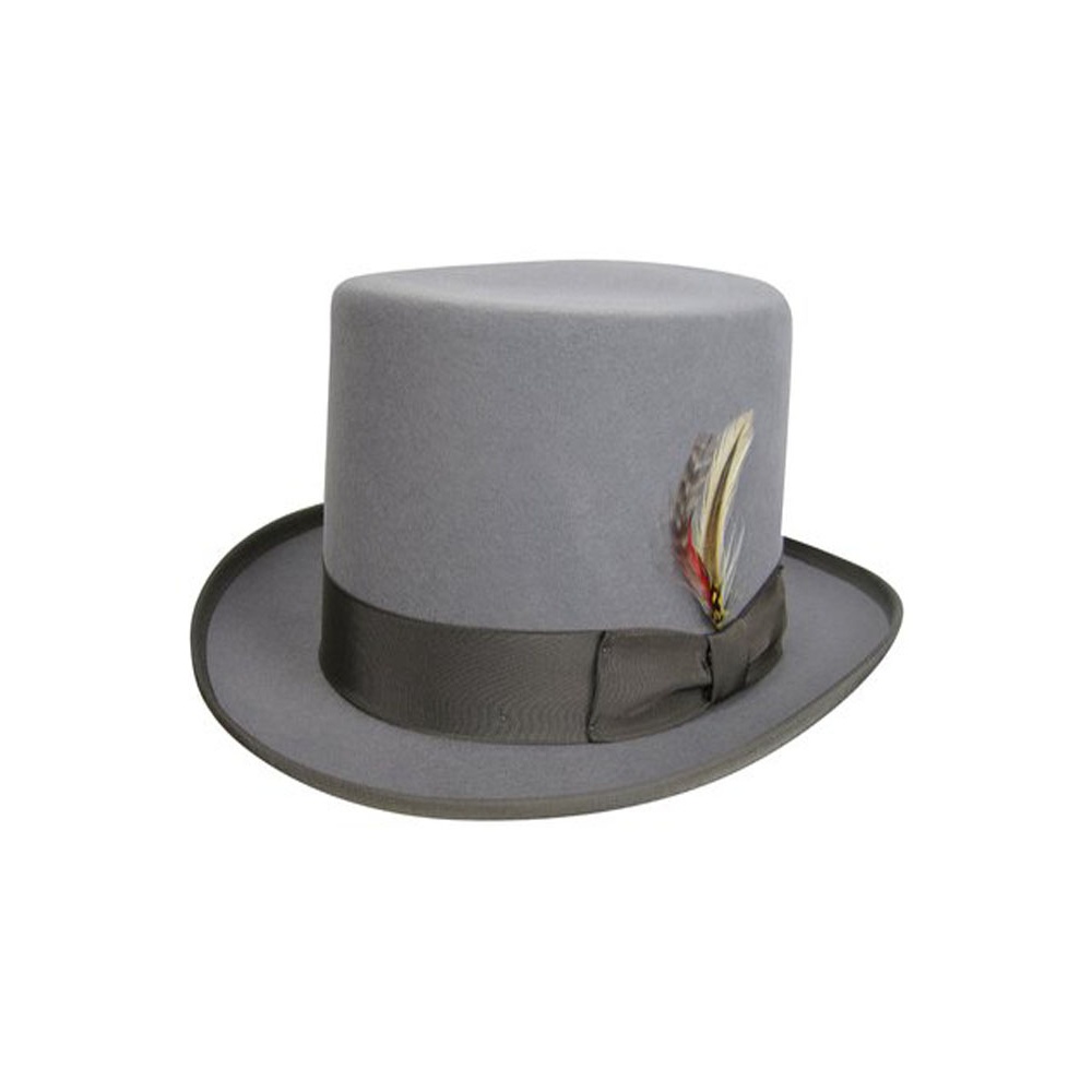 Deluxe Morfelt Top Hat in Heather Grey