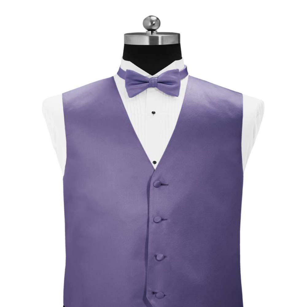 Freesia Purple Simply Solid Tuxedo Vest