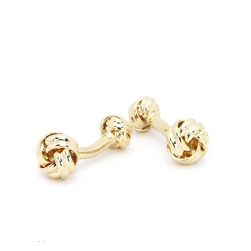 Gold Plated Knot Double Sided Cufflinks