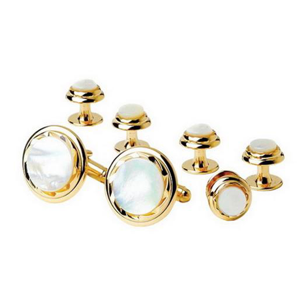 Mother of Pearl in Diamond Cut Trim Gold Tone Trim