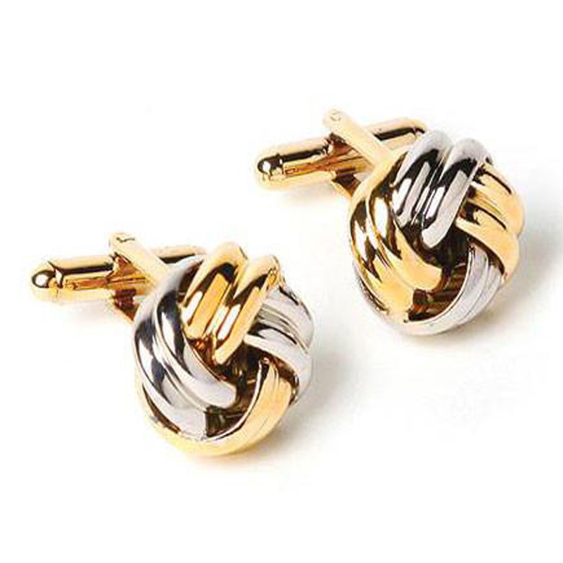 Silver and Gold Love Knot Cufflinks