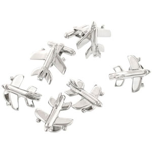 In For A Landing Airplane Tuxedo Cufflinks and Studs Silver
