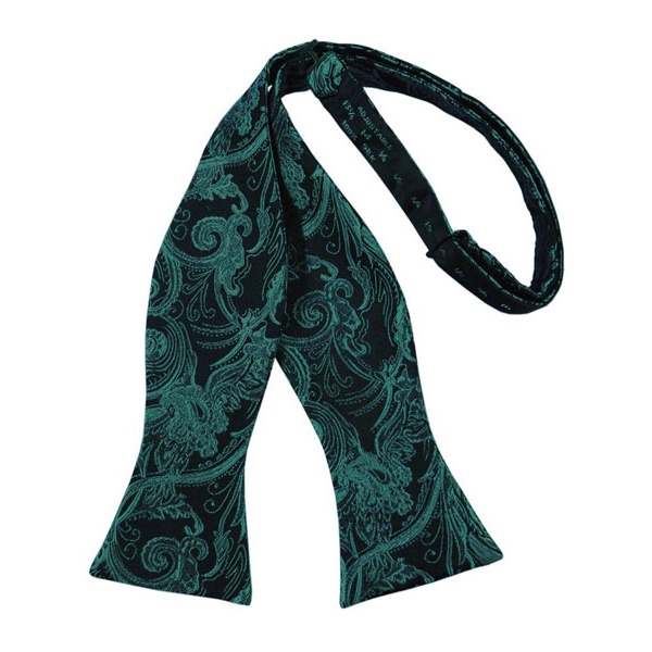 Oasis Tapestry Paisley Self Bow Tie - Click Image to Close