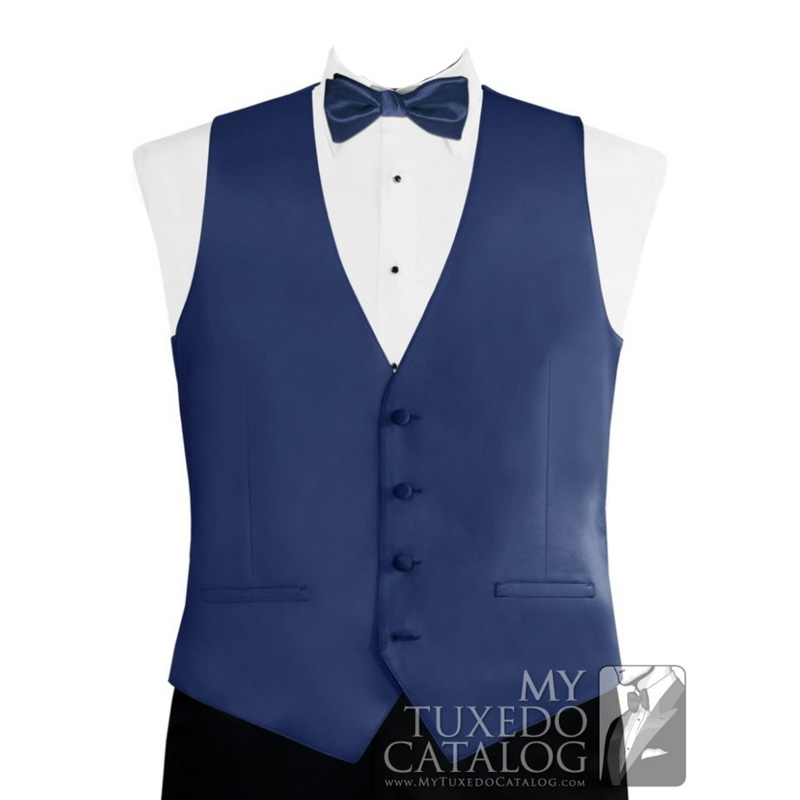 Morning Glory Modern Solid Tuxedo Vest