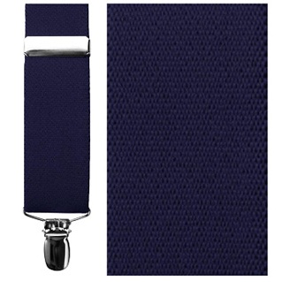 Navy Elastic Clip Suspenders