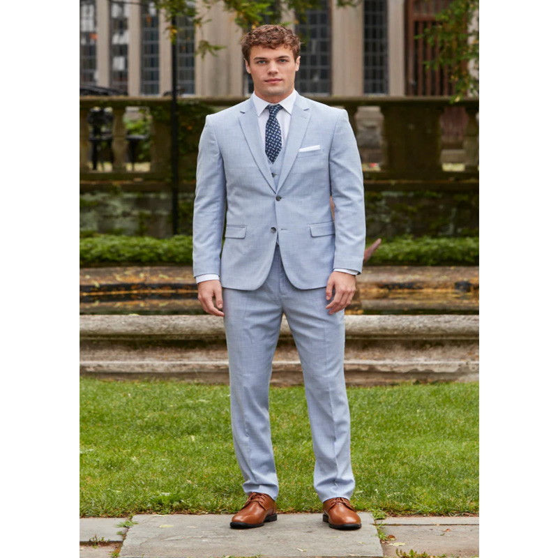 Men's Oxford Blue Sharkskin Suit