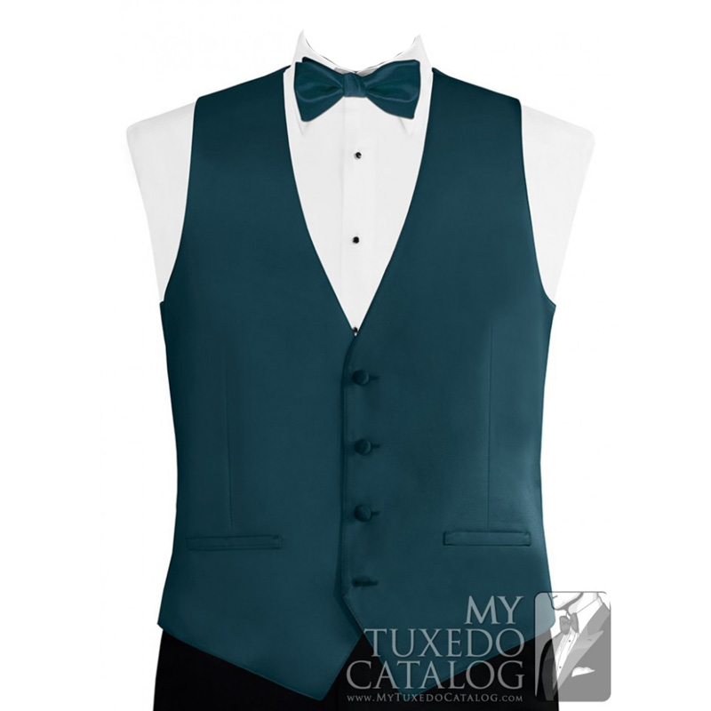 Peacock Modern Solid Tuxedo Vest