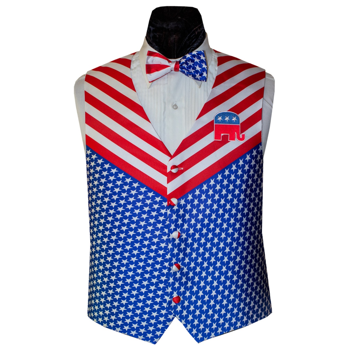 Party On Republican Vest and Bow Tie Set