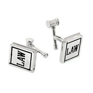 Silver Legal Law Cufflinks