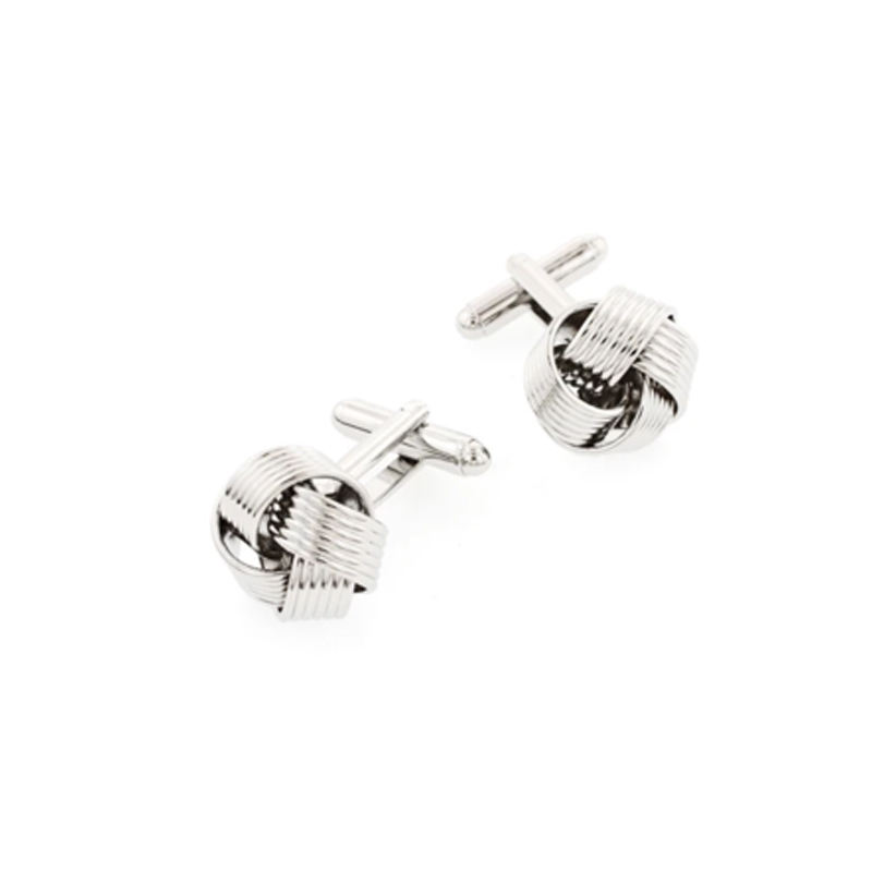Silver Tone Knot Cufflinks