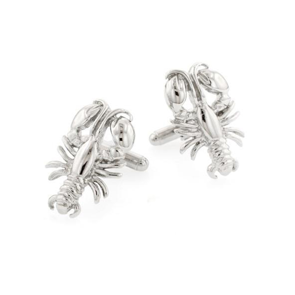 Silver Tone Lobster Cufflinks