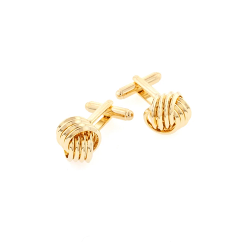 Small Gold Tone Knot Cufflinks