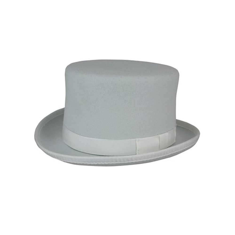 Stubby Carriage Top Hat in White