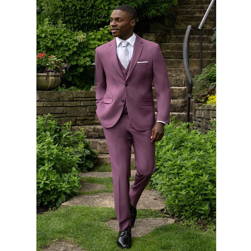 Men's Violet Sharkskin Power Stretch Suit