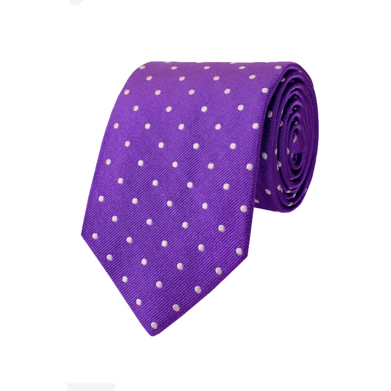 Gitman Violet Woven Twill Dot Neck Tie