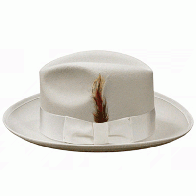 Deluxe White Fedora Hat